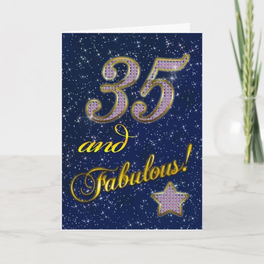 の35歳の誕生日Fabulous カード (正面)