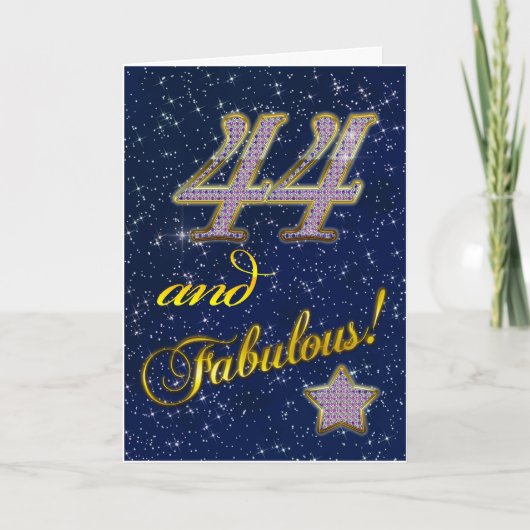 の44歳の誕生日Fabulous カード (正面)