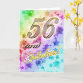 の56歳の誕生日Fabulous カード (黄色い花)