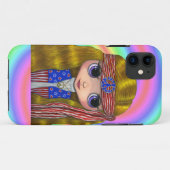 の60年代、70年代のヒッピーのひよこ星条旗 Case-Mate iPhoneケース (裏面(横))