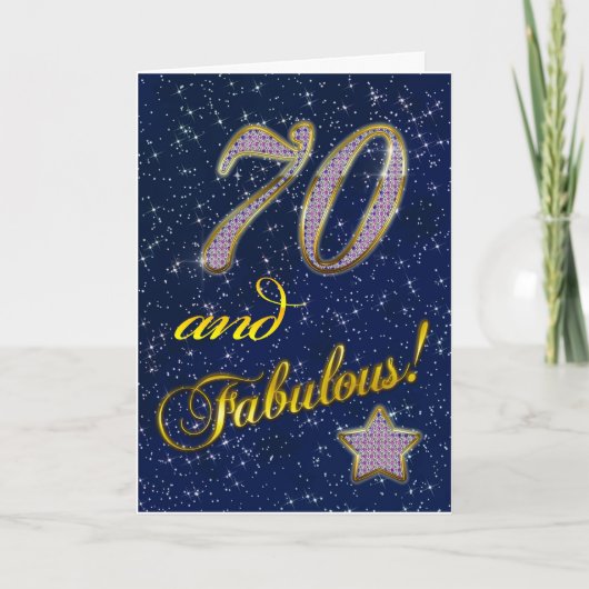 の70歳の誕生日Fabulous カード (正面)