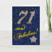 の71歳の誕生日Fabulous カード (正面)