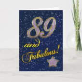 の89歳の誕生日Fabulous カード (正面)
