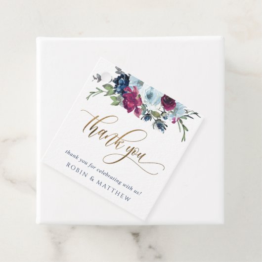 の(結婚その他の)ベリーブルーとブルゴーニュのフローラ フェイバータグ (インサイチュ)