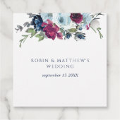 の(結婚その他の)ベリーブルーとブルゴーニュのフローラ フェイバータグ (裏面)