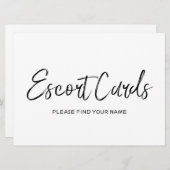 の「結婚護衛カード」の標識 |文字スタイリッシュ付 招待状 (正面/裏面)