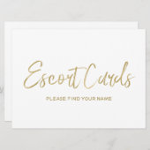 の「結婚護衛カード」の標識 |金スタイリッシュ金 招待状 (正面/裏面)