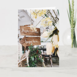 の「結婚Ever After」折り畳まれたグリーティングカード カード