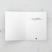 の「結婚Ever After」折り畳まれたグリーティングカード カード (内部)