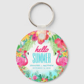 の「結婚Hello Summer」熱帯ブライダルパーティの好意 キーホルダー (正面)