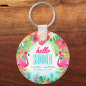 の「結婚Hello Summer」熱帯ブライダルパーティの好意 キーホルダー (正面)