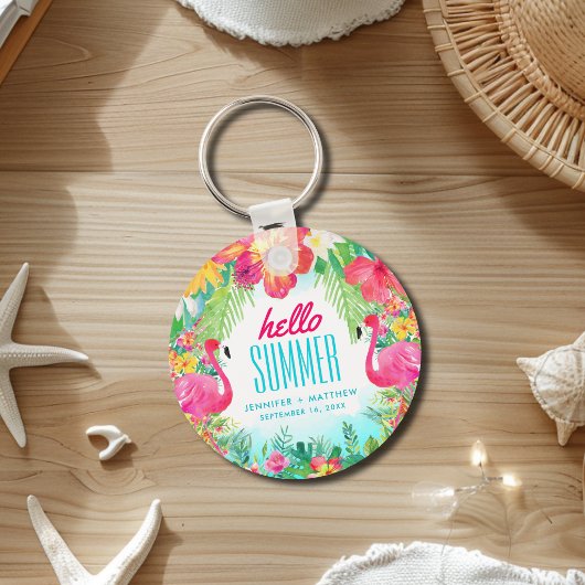 の「結婚Hello Summer」熱帯ブライダルパーティの好意 キーホルダー