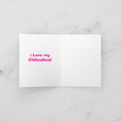 ¡のAyのチワワ! 私は愛します! カード (内部)
