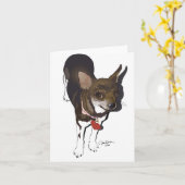 ¡のAyのチワワ! 私は愛します! カード (黄色い花)