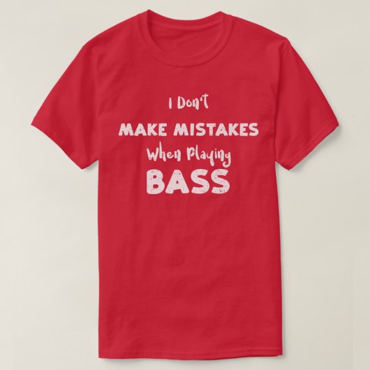 のBassGuitを間違えな遊い間違い Tシャツ (デザイン正面)