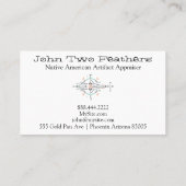 *~*のBohoのアステカな種族の天然アメリカインディアンのトーテム 名刺 (裏面)