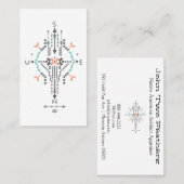 *~*のBohoのアステカな種族の天然アメリカインディアンのトーテム 名刺 (正面/裏面)