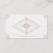 *~*のBohoの金ゴールドの三角形の神聖な幾何学の錬金術 名刺 (正面)