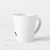 のBrownハート来ブランドに素朴感謝 カフェラテマグ (右アングル)