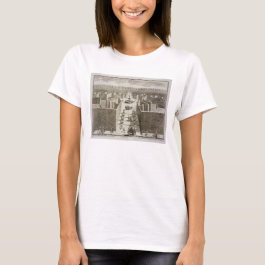 のCastellazzoの8つの彫像の眺めへの Tシャツ (正面)