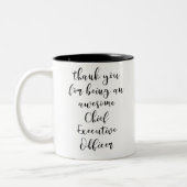 ～のCEOになってくれて素晴らしありがとう ツートーンマグカップ (左)