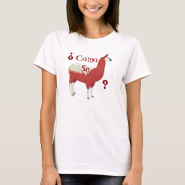 ¿のComo Seのラマか。 ラマのイメージのファッションのティー Tシャツ