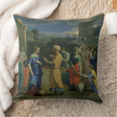のEliezerそしてレベッカよく、1648年(canvの油 クッション (ブランケット)