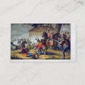 のengravワーテルローの戦いのホースガーズ 名刺 (裏面)