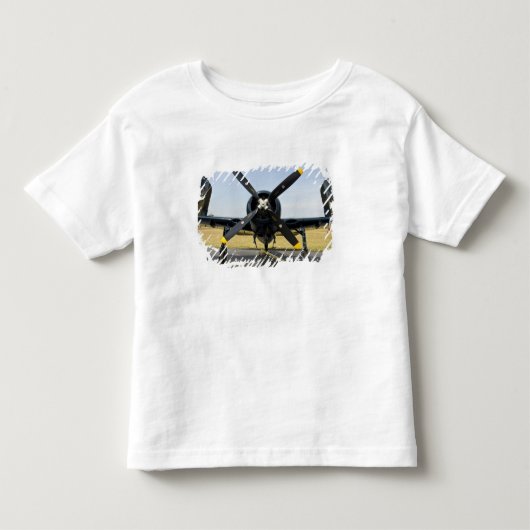 のGrumman F8F Bearcat海軍空母戦闘機 トドラーTシャツ (正面)