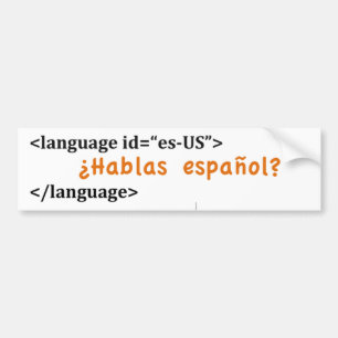 ¿のHablasのespañolか。 バンパーステッカー