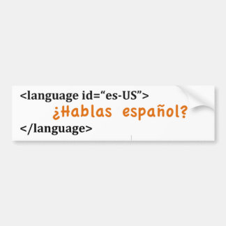 ¿のHablasのespañolか。 バンパーステッカー