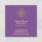 *~*のHamsaの宇宙銀河系の神聖な星雲 スクエア名刺 (裏面)