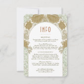 のINFO結婚ヴィンテージアールヌーボー・ウィリアム・モリス 招待状 (正面)