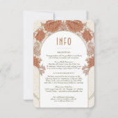 のINFO結婚ヴィンテージアールヌーボー・ウィリアム・モリス 招待状 (正面)