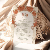 のINFO結婚ヴィンテージアールヌーボー・ウィリアム・モリス 招待状