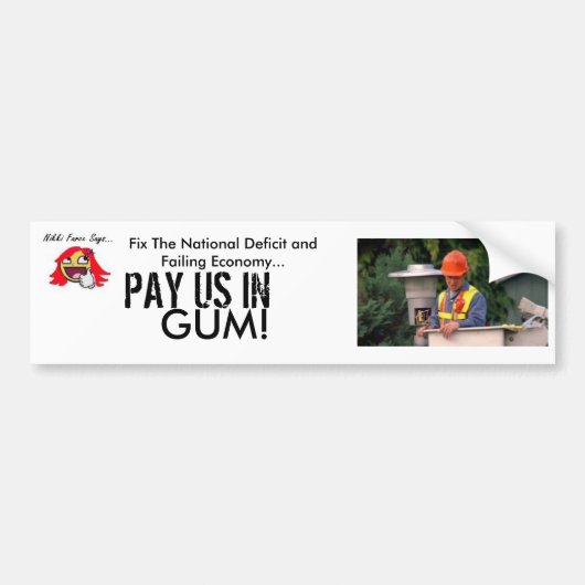 のnikkiawesomefarce aznguy、国民のDefを…固定して下さい バンパーステッカー (正面)