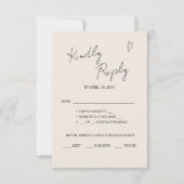 のRSVPカー結婚ド 出欠カード (正面)