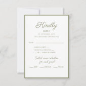 のRSVPカー結婚ド 出欠カード (正面)