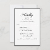 のRSVPカー結婚ド 出欠カード (正面)