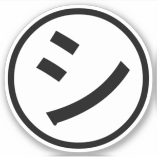 ㋛のShi Kanaの片仮名微笑のEmoji/顔文字 シール