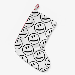 ㋛のShi Kanaの片仮名微笑のEmoji/顔文字 スモールクリスマスストッキング