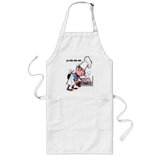 のu-m-m-m、おもしろいのエプロン臭いよい ロングエプロン (正面)