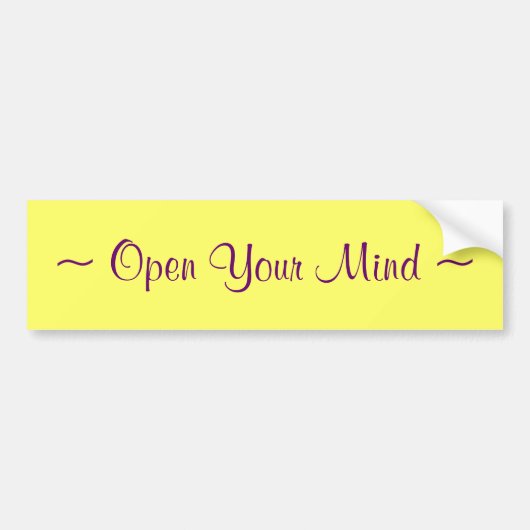 ~はあなたの心の~を開けます バンパーステッカー (正面)