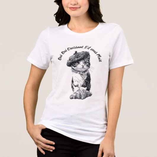 はいはいクロワッサンどうぞ トライブレンドTシャツ (正面)