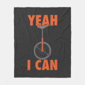 はい一輪車ライダー出来る フリースブランケット (正面)