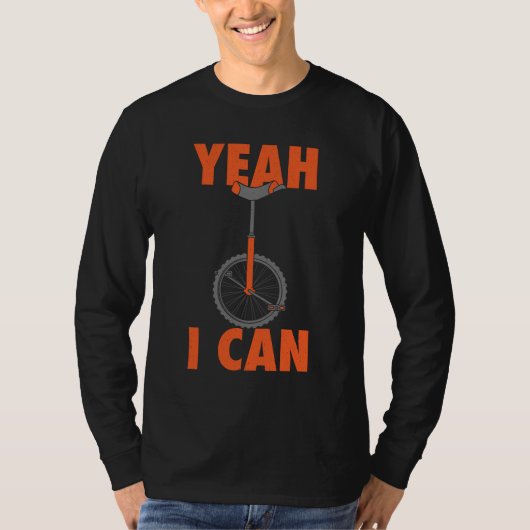 はい一輪車ライダー出来る Tシャツ (正面)