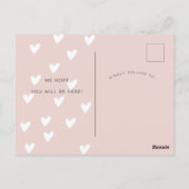 はい女の子ボホバルーン赤ちゃんシャワー ポストカード (裏面)