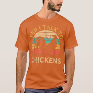 はい鶏に話すヴィンテージおもしろいチキンファーム Tシャツ