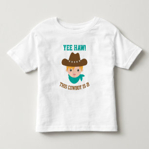 はい、かわいい小さなカウボーイは2だ トドラーTシャツ