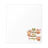 はい！これが私のサーカス 私の3匹の猿です ノートパッド (正面)